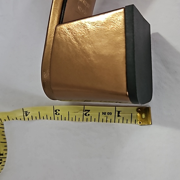 New EMANUELE CRASTO Laser Cut Heel Bronze Leather Sandal Mules Size 40 - Picture 16 of 16